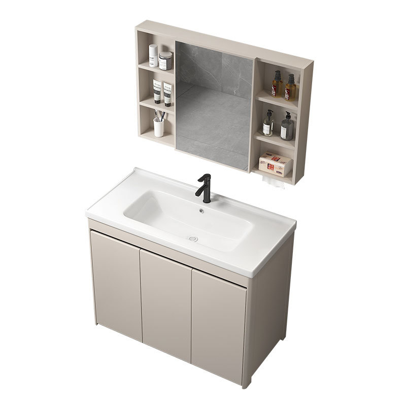 Cream-wind aluminio panal piso lavabo cerámica lavabo