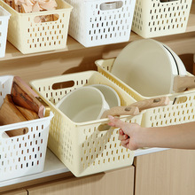 家用玩具杂物收纳筐厨房橱柜餐具分类整理篮桌面镂空零食置物篮子