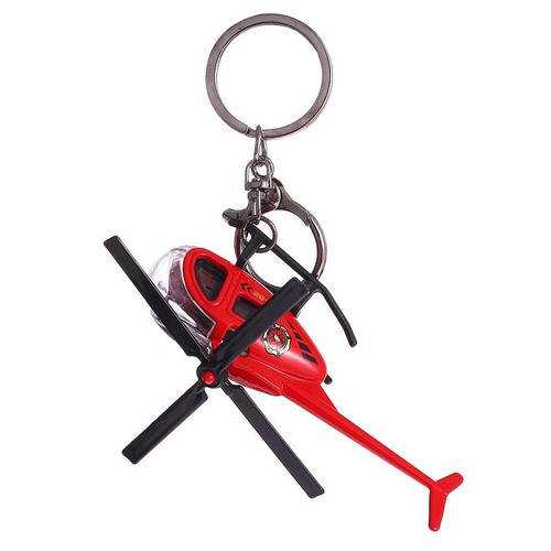 Creative alloy model helicopter keychain mini helicopter keychain personalized bag pendant gift wholesale