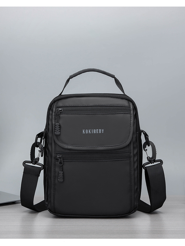 The new 2024 casual crossbody bag, small square bag, fashionable men's bag, trendy large-capacity water-resistant men's bag Item Picture