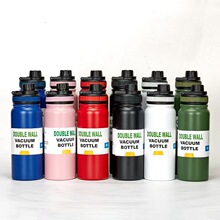 外贸304不锈钢太空壶户外旅行简约大容量便携运动保温水杯吸管