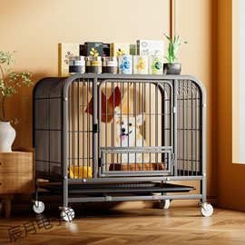 狗笼中大型犬大号金毛拉布拉多狗窝边框方管宠物子母笼家用宠物笼