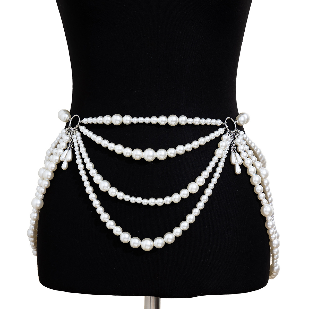 145g Weight Waist Chain Classification 1 Piece Quantity Holiday, Beach Occasion Plastic Material Pearl Pattern Women's Gender Tassel Design Elegant, Sexy Style Elegant Sexy Pearl Plastic Tassel Women's Chain Belts 42