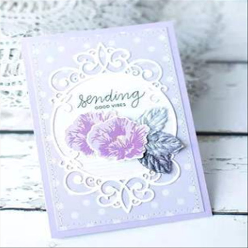 Lace border embossed knife mold etching process DIY carbon steel mold greeting card making Scrapbook template
