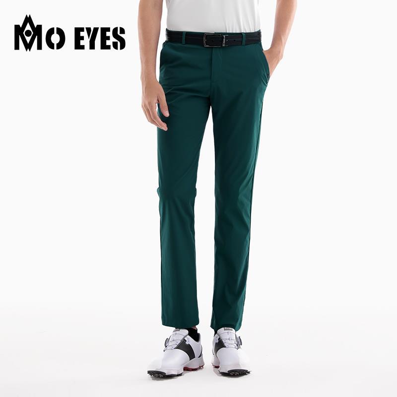 Quần dài golf nam mùa hè thắt lưng co giãn, phong cách thể thao — M23KUZ003-màu xám, M23KUZ003-màu trắng, M23KUZ003-Đen, M23KUZ003-màu xanh lá cây