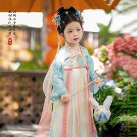 2025秋季新款汉服女童新款小女孩中式超仙连衣裙襦裙女宝宝公主裙