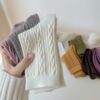 wool Socks Autumn and winter Medium hose Thickened paragraph Stockings winter keep warm Twist Cashmere Solid The month