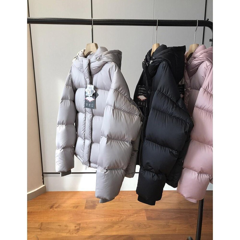 Anti-Freeze Snow Treasure ~ Huge Warmth! Cherry Ancient Duck 90 White Duck down Hooded Thickened Loose down Jacket Winter Yr2811
