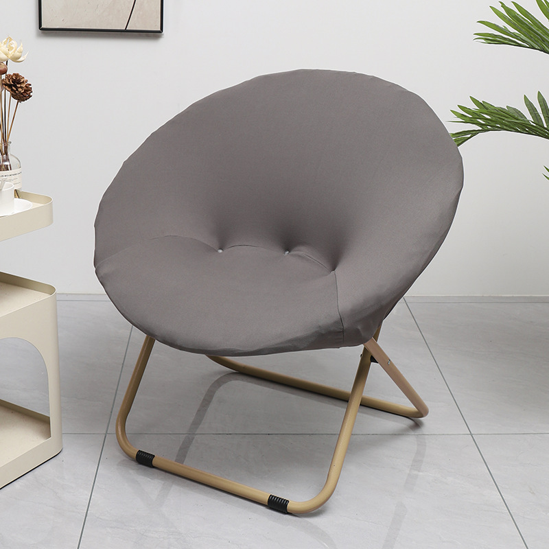 Solid color high elastic milk silk lazy chair cover moon chair cover dormitory chair cover office lunch break chair cover