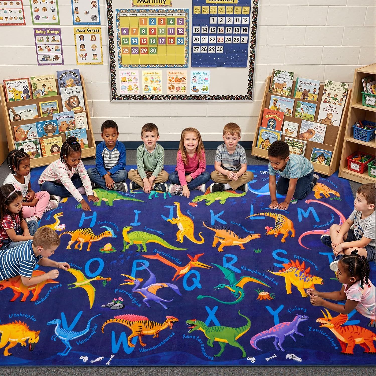 New cross-border living room family game carpet, suitable for kindergartens and activity centers, dirt-resistant and easy to maintain, wholesale foot mats
