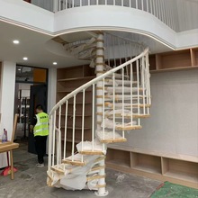 深圳公寓旋转楼梯、公寓复式钢结构楼梯、深圳楼梯、中轴楼梯