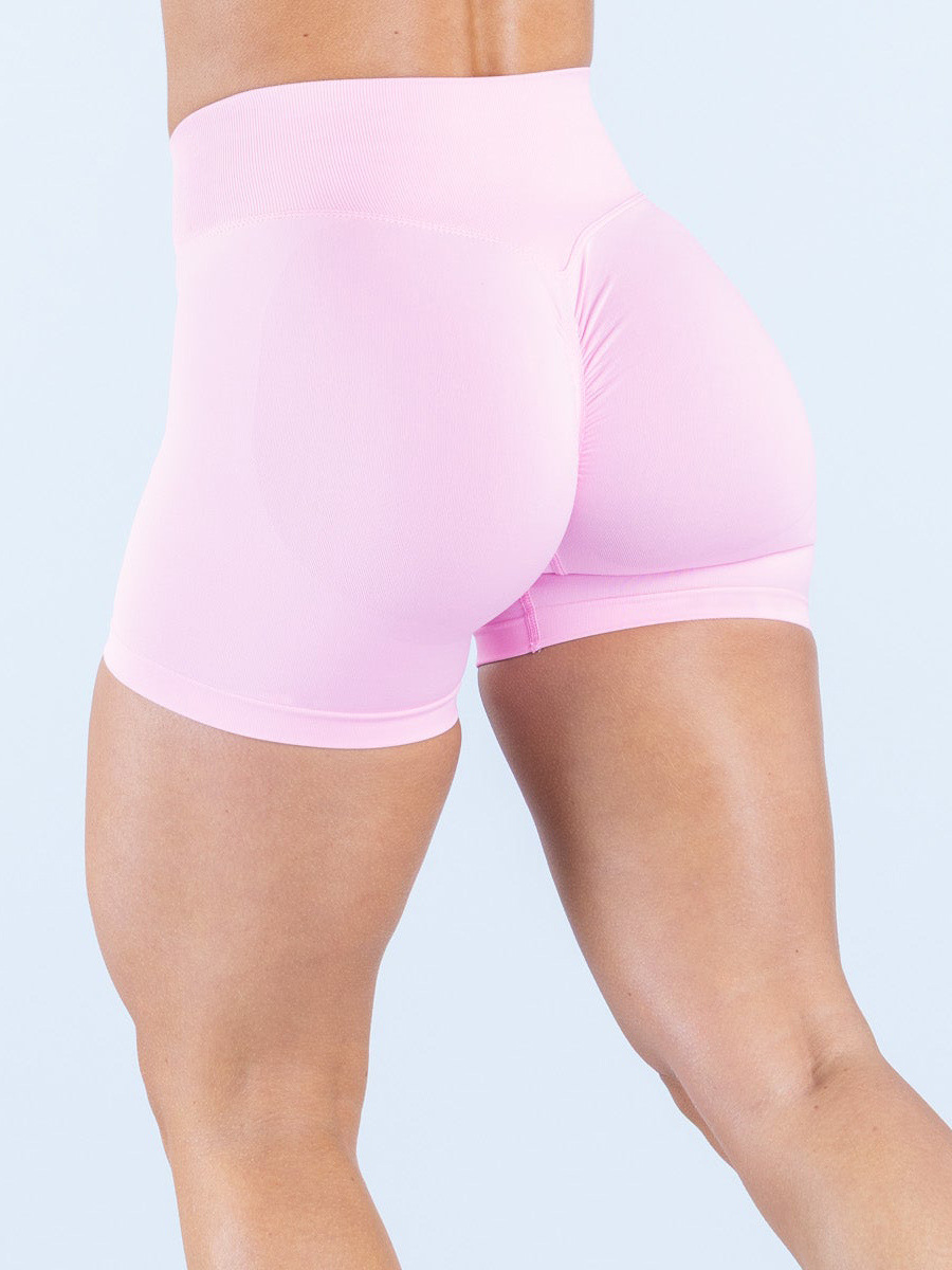 Cross-border high-elastic seamless peach butt-lifting fitness yoga shorts, three-point women's sports high-waisted butt-lifting yoga pants