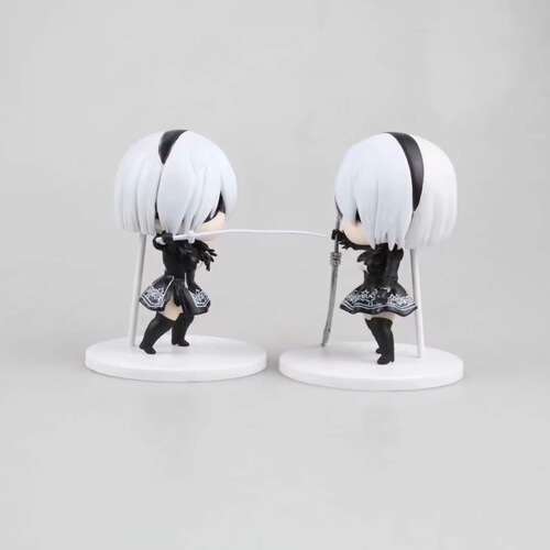 NieR Automata Q Version 2B Miss Black Knife White Sword Q Version Game Peripherals Figures