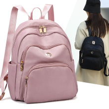 防泼水复合布双肩女包包休闲多口袋旅行女背包大容量跨境女生书包