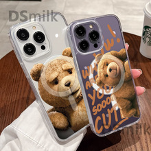 棕熊磁吸iPhone15Pro手机壳14/13透明TPU12苹果Max软壳plus