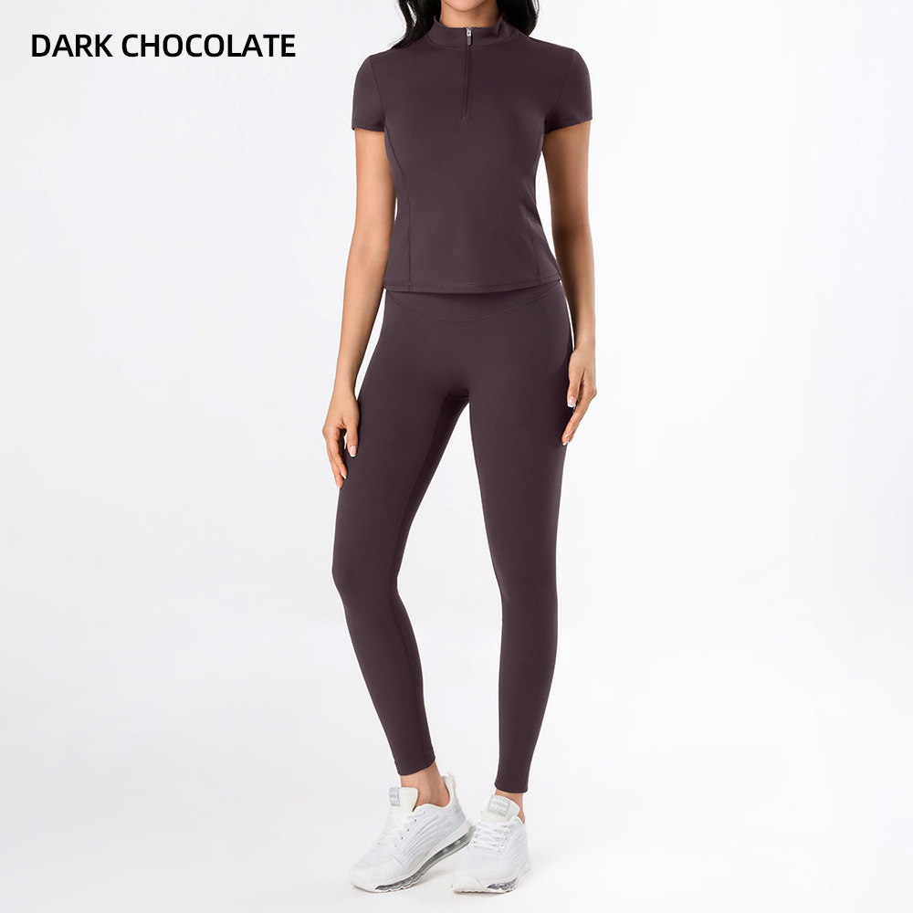 Yoga desnudo chaleco de mujer nuevo cintura alta hip running pantalones de entrenamiento elástico ajuste conjunto de ropa de entrenamiento