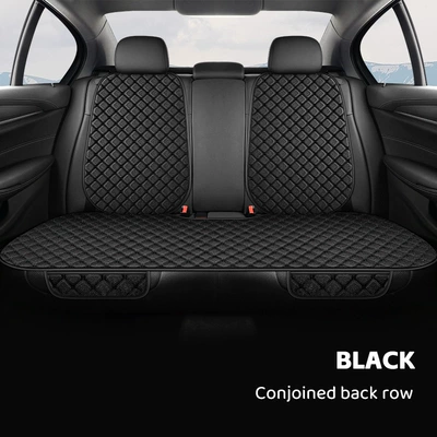 Linen Seat Cushion, Drop Shipping — Universal seat cover - rear-row-backrest-classic-black-linen