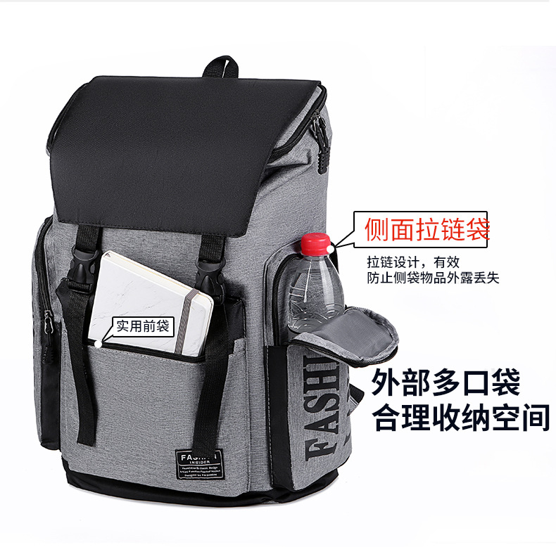 Wholesale of new fashionable, simple and large-capacity shoulder bags, business commuting and casual backpacks, nylon fabric computer backpacks undefined
