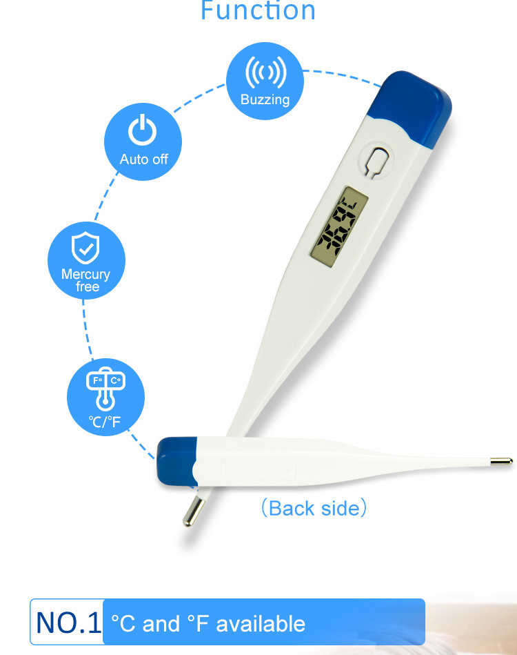 外贸现货电子温度计硬头精准测温华氏摄氏互切便携家庭通用体温表详情3