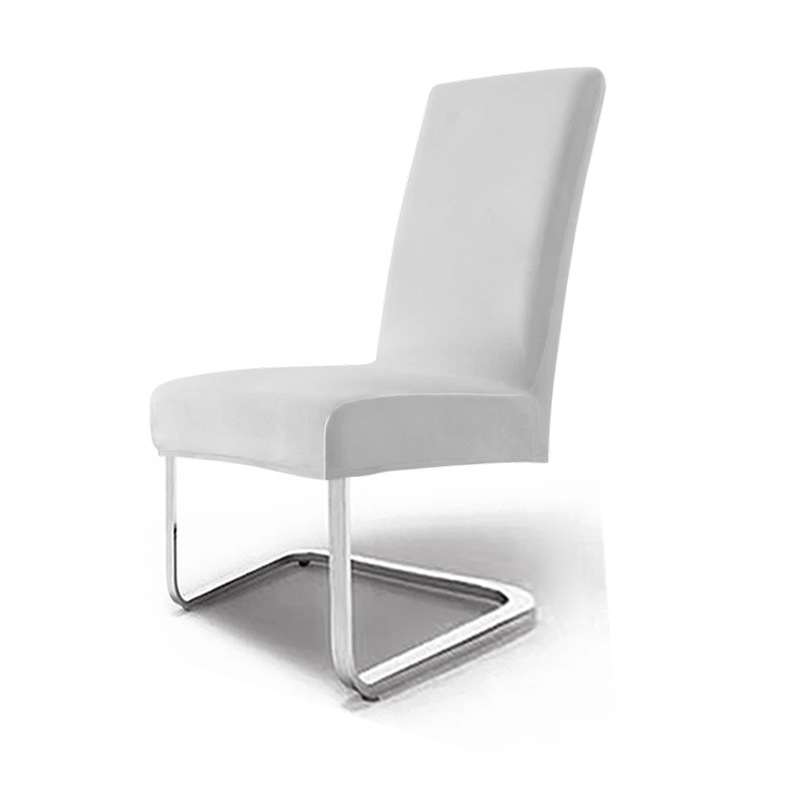 cubierta de silla de terciopelo elástica de plata gruesa cubierta de silla de comedor de hotel cubierta de polvo cubierta de silla de alto nivel sentido transfronterizo