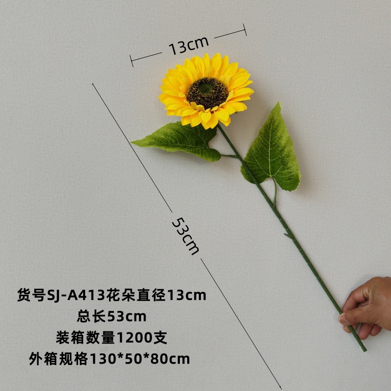 Girasol Artificial de Seda Tela de Seda Decorativo para Sala de Estar y Bodas