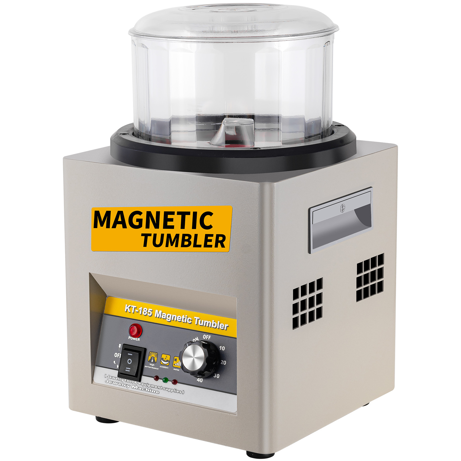 Magnetic polishing machine KT-185 gold, silver and copper jewelry ancient coin grinding and deburring cleaning processing brightening cleaning machine
