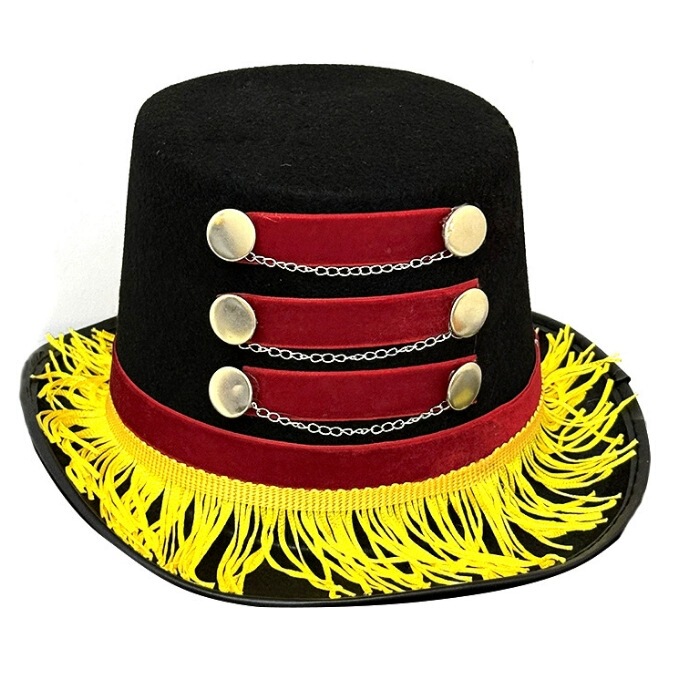 Stage Performance Black Jazz Hat, Circus Performance Top Hat, Gentleman's Hat, Ballroom Costume Lincoln Hat