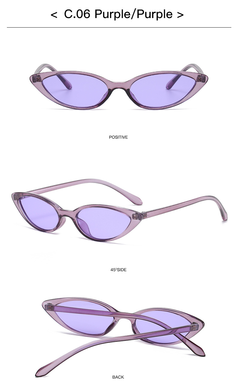 25g Weight Full Frame Glasses Structure Sunglasses Classification Ac, UV400 Protection Lens Material Cat Eye Glasses Style Outdoor, Daily Occasion Solid Color Pattern All Seasons Season Unisex Gender Retro, Simple Style Style Retro Simple Style Solid Color Ac UV400 Protection Cat Eye Full Frame Women's Sunglasses 14