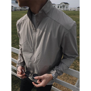 American Sun Protection Clothing Upf50+ Quick-Drying Breathable Stereo Tailoring Reflective Stand-Up Collar Cool Skin Clothing Jacket for Men and Women Trendy