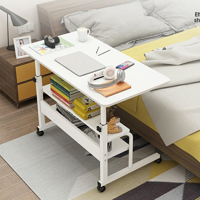 Bedside table with movable minimalist small table for bedroom, home use, student desk, simple adjustable desk for dormitory, lazy person computer desk