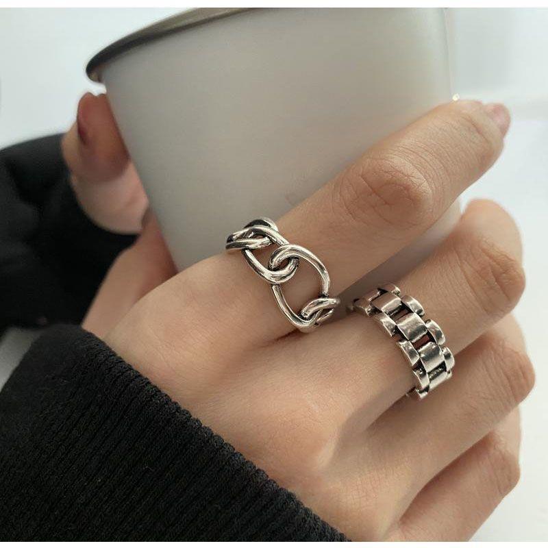 Vintage Hollow Ring Retro Minimalist Style Open Designer Ring_voghion.com