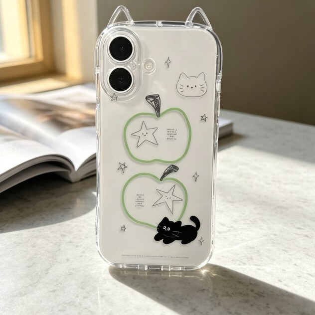 Green Apple Star case suitable for iPhone 17, 16, 15 Pro, 14, 13, 12, transparent, soft, for students, XR/XR, 8p Green Apple Star case suitable for iPhone 17, 16, 15 Pro, 14, 13, 12, transparent, soft, for students, XR/XR, 8p