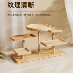 实木摆摊展示架阶梯创意木质饰品摆件展示台ins风陈列多层收纳架