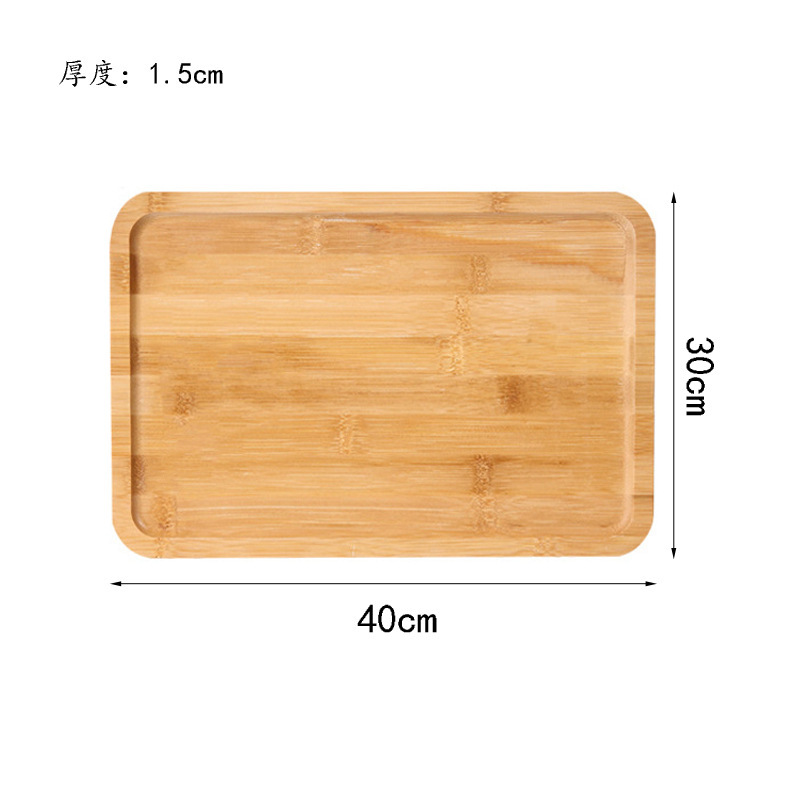 竹の木のトレーの日本式の長方形の家庭用の木のトレーの竹のお茶のトレーのホテルの洋食の食事の皿の木の皿|undefined