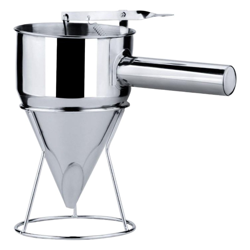 Bolas de pulpo cono embudo de masa dispensador separador de acero inoxidable embudo con estante extraíble