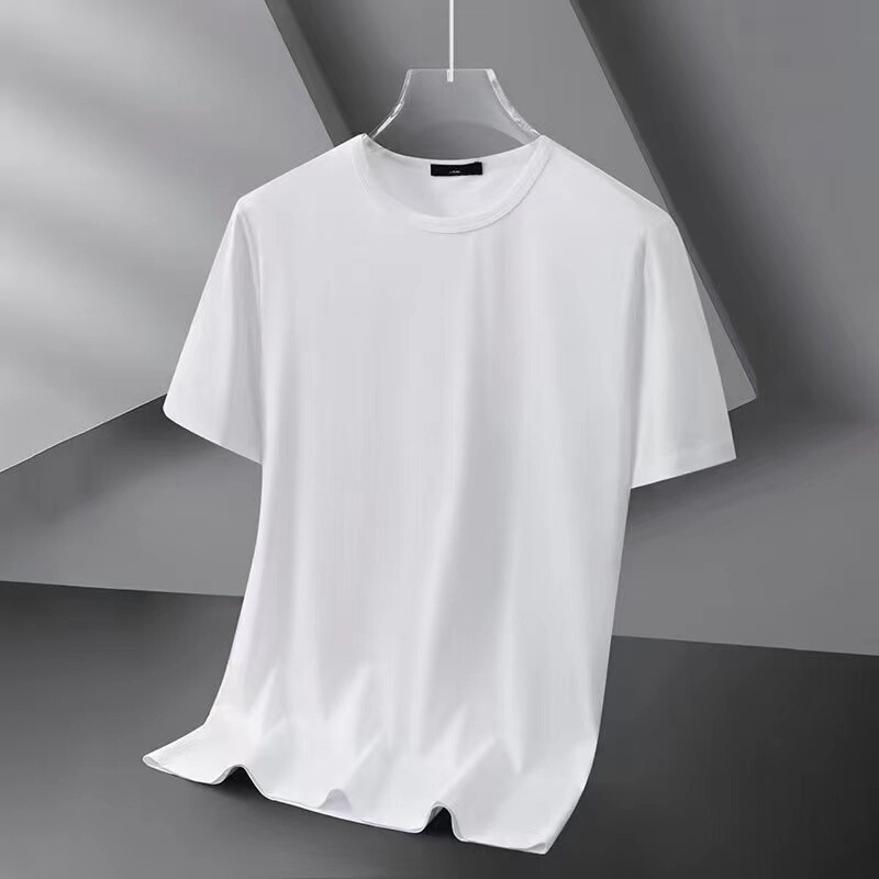 Men's and Women's Short-sleeved T-shirt Men's Solid Color Plain Color Pure Black All White Simple T-shirt Summer Pure White T-shirt Top Clothes Half Sleeve