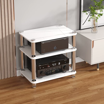 Electric car big tripod Cabinet, Shock-Absorbing Cabinet, Foot Nail - three-tiered-split-type-elegant-white
