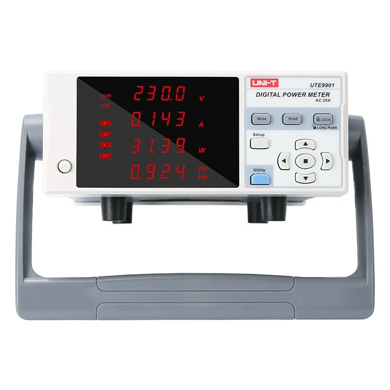 UNI-T UTE9901 цифровой измеритель мощности, измеритель напряжения и тока, интеллектуальный прибор для измерения электрических параметров