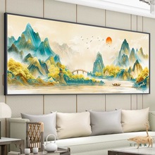 万里江山新品十字绣2025年新款高端客厅高级感风景山水画手工刺绣