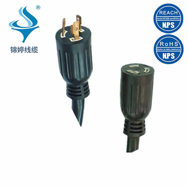 供应美式电机四极自锁式插头 L14-30P轮船发电机专用自锁公母插头