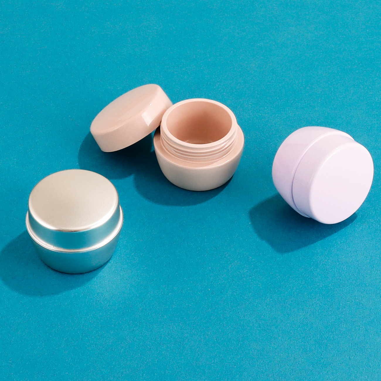 3g-15g拉丝蘑菇瓶甲油胶空罐 塑料PP小圆盒 UV凝胶甲油胶分装盒