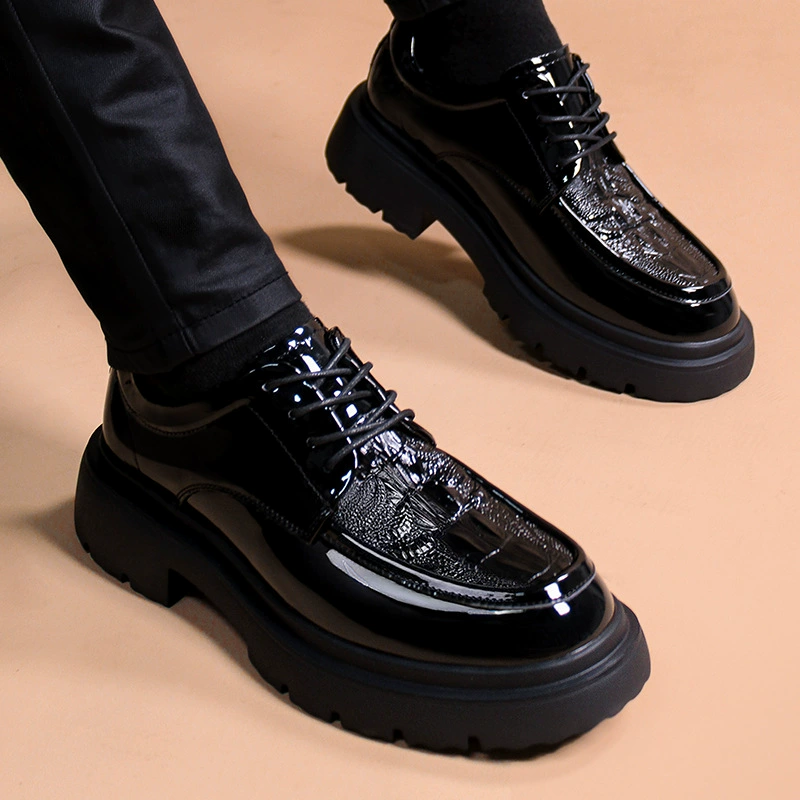 2025 мужская обувь весна кожаная молодежная дикая шнуровка