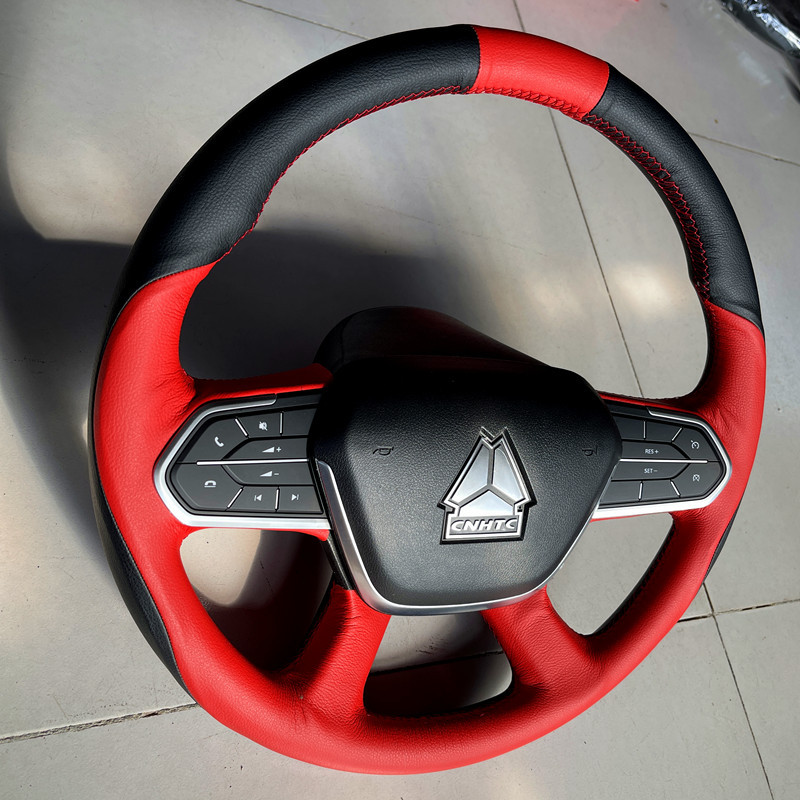 Suitable for Sinotruk Howo Max Hand-Stitched Steering Wheel Cover All-Inclusive Nx Tx350Tx460T7H Haohan N7G Handle Cover