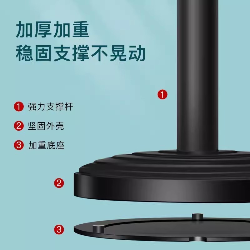 手机直播摄影支架录视频懒人追剧通用加重底座可伸缩桌面圆盘支架 - 4