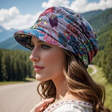 S 52749 Fur Flower Winter Hat ë�޻��䱣ůñ �羳ŷ��
