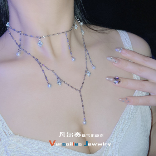 Versa original cross-border waist chain, 18k plated, micro-embellished with brilliant zirconium, versatile and sexy accessory for summer low-waisted pants