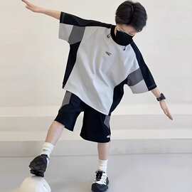 男童夏装速干套装2026中大童新款儿童男孩短袖运动夏季冰丝两件套