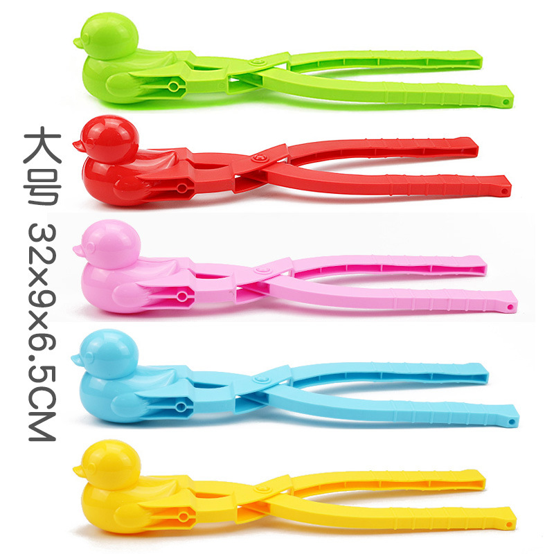 Bola de nieve al aire libre para niños lucha juguete artefacto extra grande bola de nieve clip de plástico dinosaurio amor clip nieve molde conjunto de herramientas