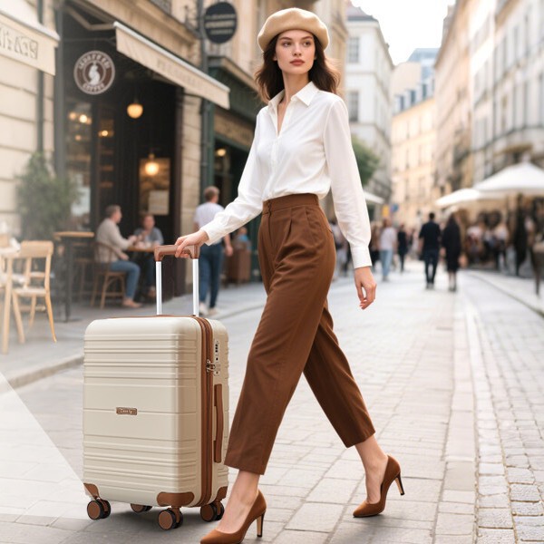 Foreign Trade E-Commerce 7-Piece Set Suitcase with Water Cup Holder, Tsa Combination Lock, Trolley Case, Manufacturer Custom Wholesale Travel Suitcase