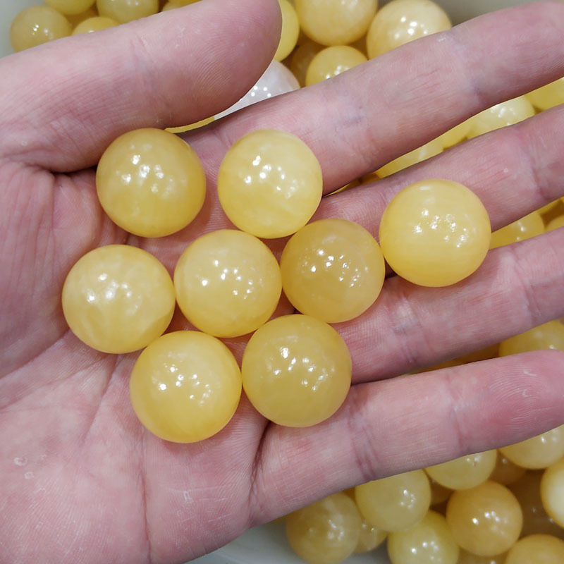 米黄玉2cm小球摆七星阵球摆件水晶球
